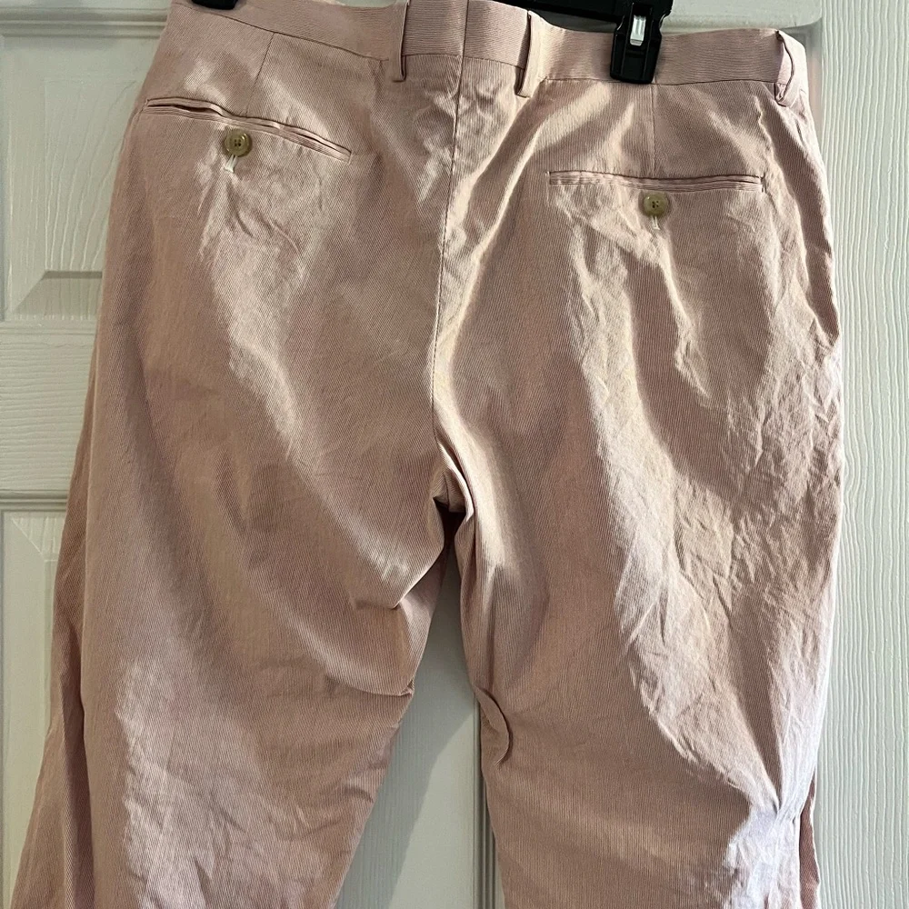 J. Crew Men's Light Pink stripe Chinos ludlow slim